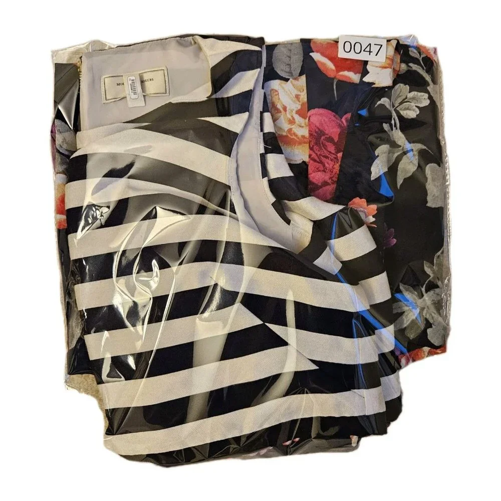 Anthropologie x Moulinette Soeurs Dress stripe floral sleeveless Size 4 - Picture 9 of 9